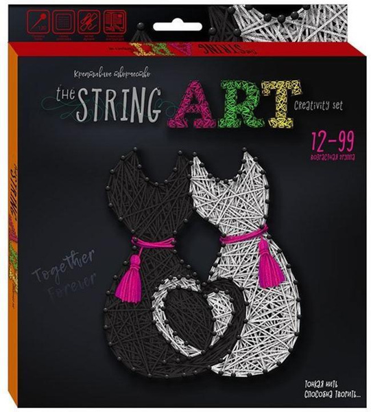 Набор креативного творчества STRING ART -Тонкая нить КОТЫ - купить с ...