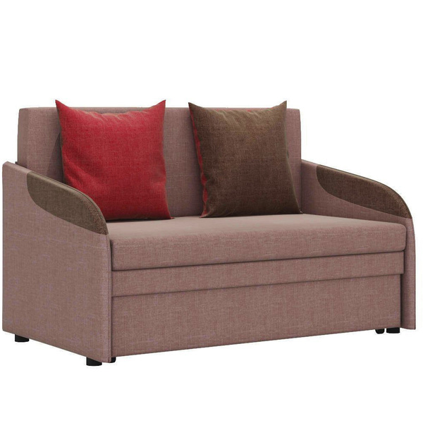 Диван-кровать М24 - Громит 130_серо-розовый, механизм Выкатной ...