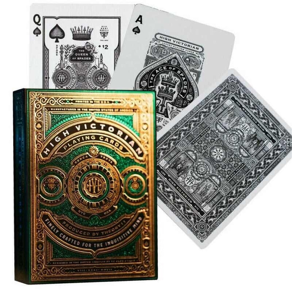 Игральные карты Theory11 High Victorian зеленые / Высокий Викторианский ...