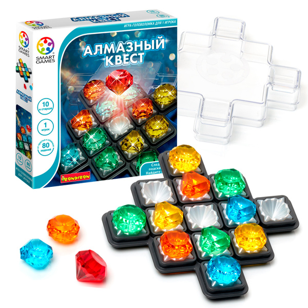 Головоломка IQ АЛМАЗНЫЙ КВЕСТ Bondibon развивающая игрушка 3D пазл ...