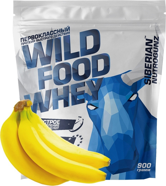 Протеин Siberian Nutrogunz Wild Food Whey, банан, 900 гр. - купить с ...