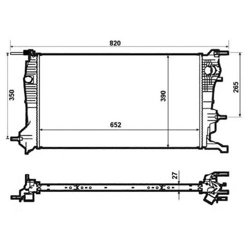 Радиатор рено сценик 3. Радиатор Рено Сафран 2.5. VALEO 735607.