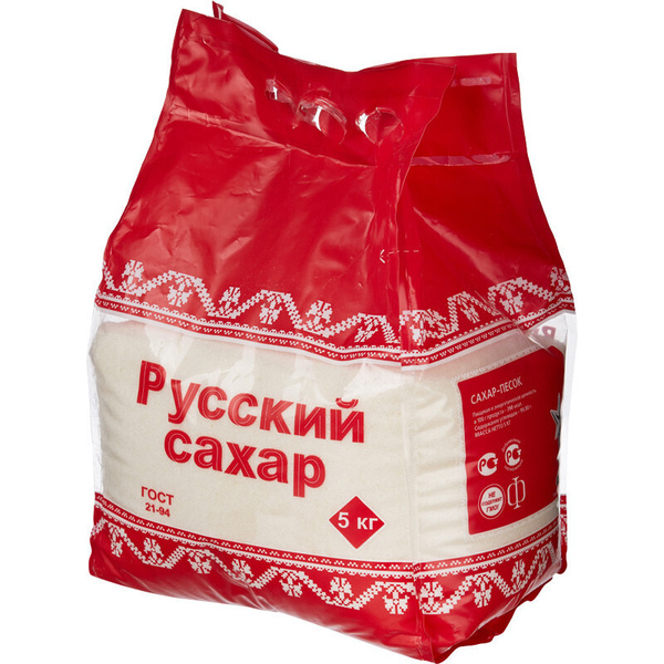 Русский сахар Сахар Белый Песок 5000г. 1шт. - купить с доставкой по ...