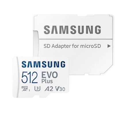 Карта памяти Samsung Micro SD 512 Гб (10 class) + SD адаптер (MB ...