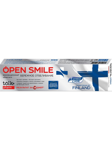 TOLK Зубная Паста Open smile инновационная TRADITIONS OF FINLAND, 100 г ...