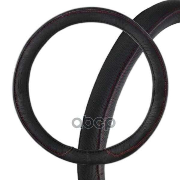 Оплетка Руля L Skyway Eco Кожа Перфорированная Красная Строчка Черная ...
