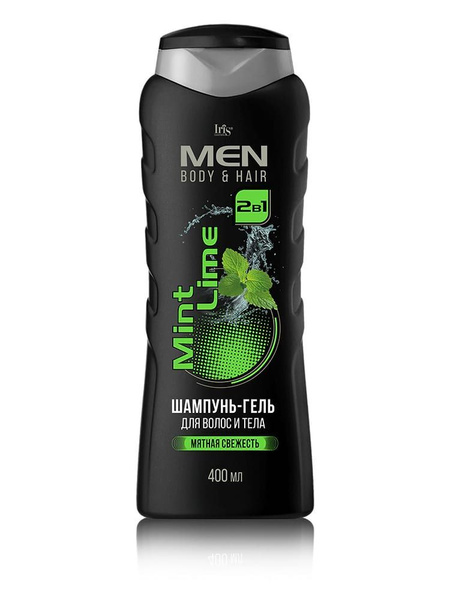 Iris cosmetic Шампунь-гель для волос и тела мужской Men Mint Lime, 400 ...