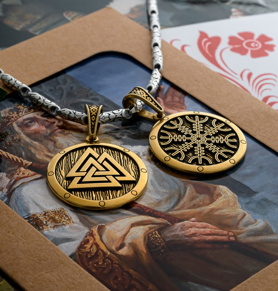 Серебро и Сталь Ювелирная мастерская Подвеска Оберег мужской Валькнут и ...