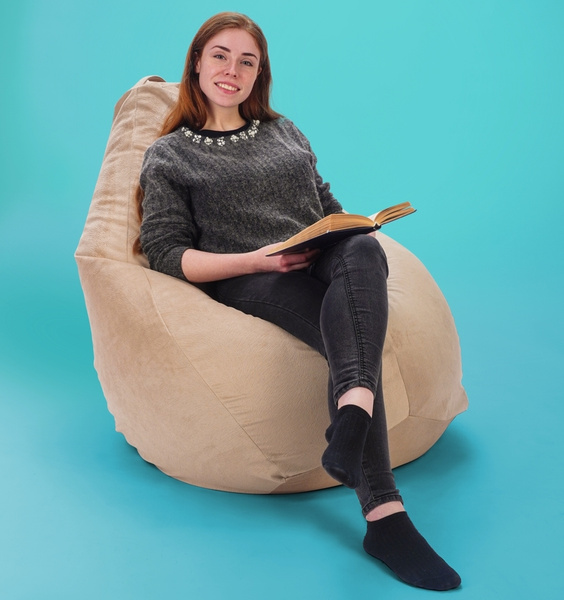 Кресло-мешок Kreslo-Puff Груша, Велюр искусственный, Размер XXL ...