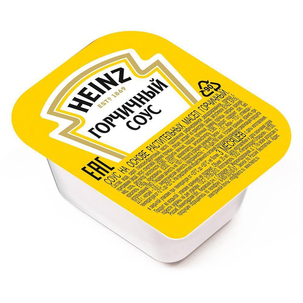 Соус Heinz Горчичный, с растительным маслом, 125 шт по 25 мл - купить с ...
