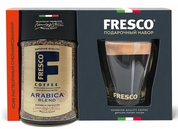 Подарочный набор Fresco Arabica Blend кофе растворимый, 100 г + кружка ...