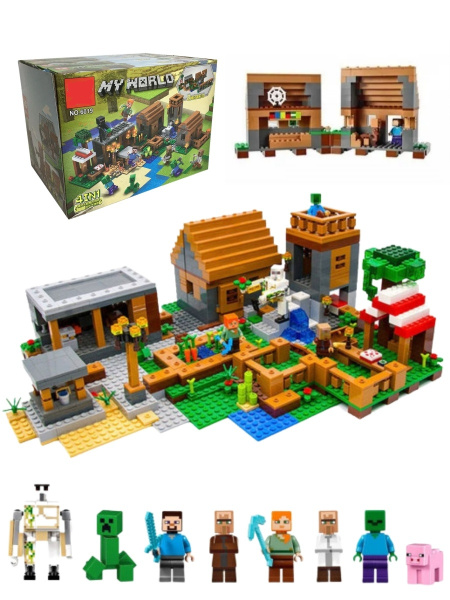 Конструктор Майнкрафт "Деревня 4 в 1" , 806 дет. / Конструктор ...
