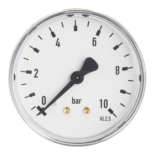 Манометр Braukmann 1/4 НР(ш) аксиальный 10 бар d63 мм для редуктора ...