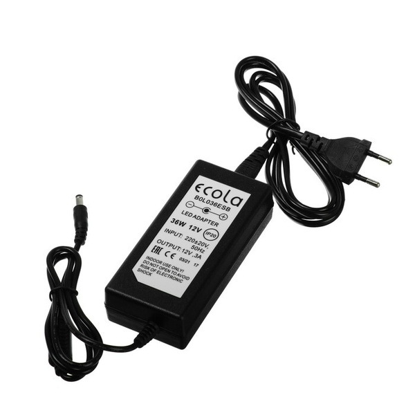 Блок питания для светодиодной ленты Ecola, 12В, 36 Вт, IP20 - купить по ...