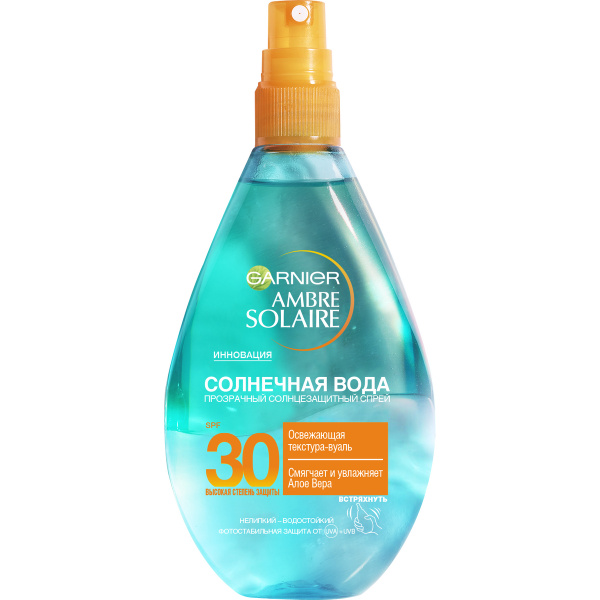 Garnier Ambre Solaire Освежающий солнцезащитный спрей, с алоэ вера, SPF ...