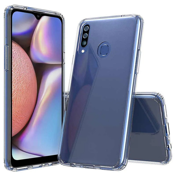 Тонкий силиконовый чехол для телефона Samsung Galaxy A20S / Прозрачный ...