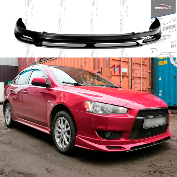 Юбка переднего бампера ZODIAK Mitsubishi Lancer X (Митсубиши Лансер 10 ...