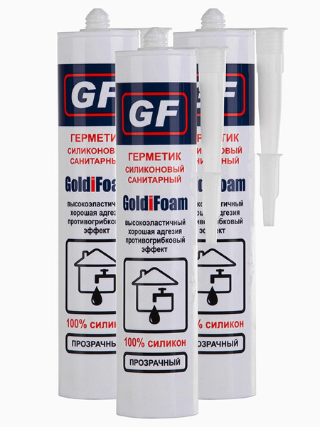 Силиконовый Герметик GoldiFoam, Для ванн, белый - купить по низким ...