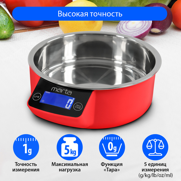 Электронные Кухонные весы Marta MT-1647/Весы кухонные электронные/весы ...