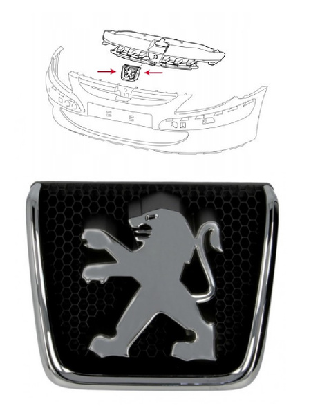 Эмблема Пежо 307 /Эмблема решетки радиатора на Peugeot 307 3A, 3C ...