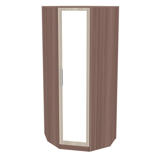 Шкаф распашной Профит-М Шкаф угловой с зеркалом_белый, 90x90x210 см ...