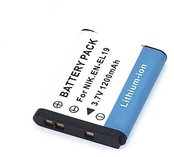 Аккумулятор для фотоаппарата Никон EN-EL19, 3.7V, 1200mAh, код mb077122 ...