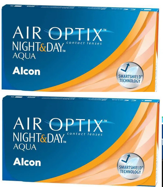 Air Optix Night & Day Aqua -7.00 / 13.8 / 8.4, 6 штук (2 пачки по 3 ...