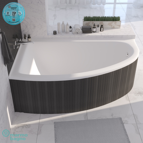 Ванна из искусственного камня Marmo Bagno Альба 170х110 Угловая ...