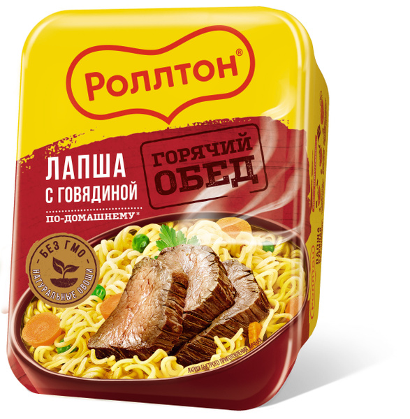 Лапша быстрого приготовления Роллтон по-домашнему, с говядиной, 90 г ...