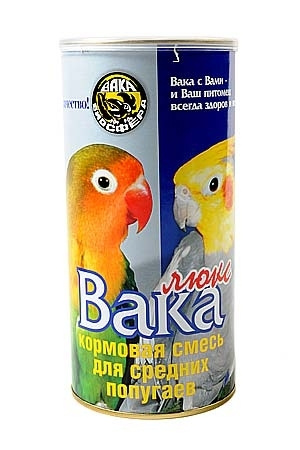 Вака Корм для птиц Люкс для средних попугаев, 900 г - купить с ...