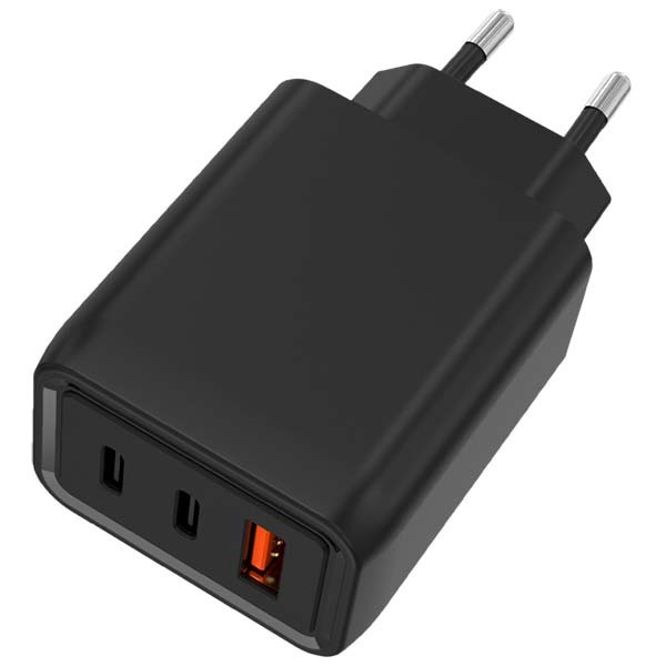 Сетевое зарядное устройство TFN x2 PD+QC 65W, Black (TFN-WC08), USB ...