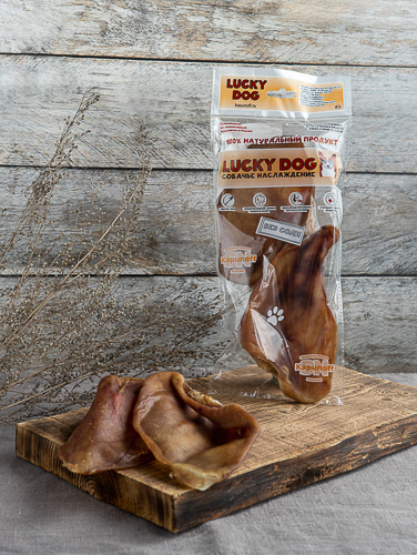 LUCKY DOG Уши свиные натуральные, 2 шт - купить с доставкой по выгодным ...