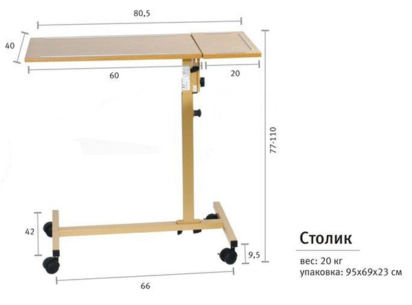 Столик для лежачих больных своими руками