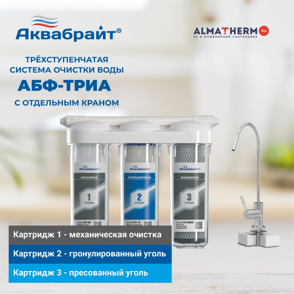 Фильтр встраиваемый под мойку, Аквабрайт АБФ-ТРИА/_Стандарт_75687 ...