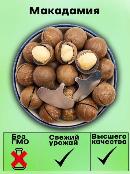 Макадамия в скорлупе, 1000гр , калибр 5А, ключ в комплекте - купить с ...