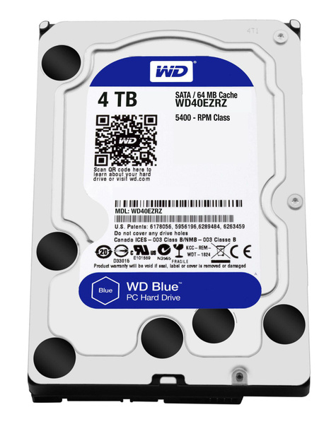 4 ТБ Внутренний жесткий диск Western Digital Blue- (WD40EZRZ) - купить ...