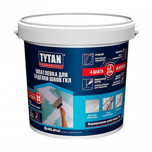 Шпатлевка для заделки швов гипсокартона, 5 кг TYTAN Professional купить ...