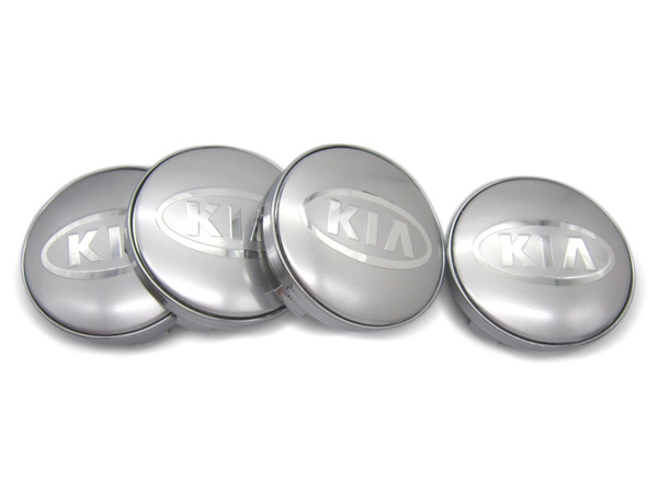 Колпачки заглушки на литые диски Киа silver 60/56 мм, 5 колпачков ...