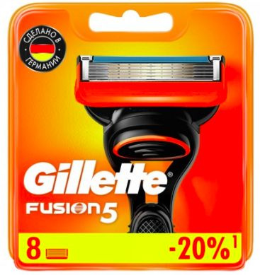 Сменные кассеты для бритья Gillette Fusion5, Джилет Фьюжен 5, с 5 ...