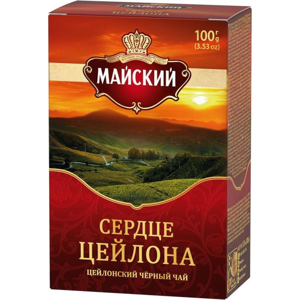 Чай Майский Сердце Цейлона черный листовой, 100г, 2шт. - купить с ...