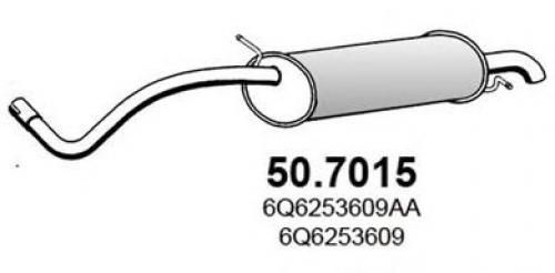 Глушитель выхлопных газов конечный Asso 50.7015 - ASSO арт. 507015 ...