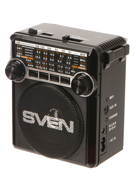 Радиоприемник Sven SRP-355 Black купить по низкой цене с доставкой в ...