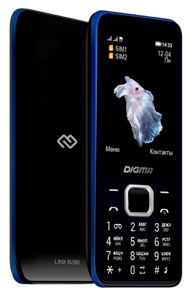 Digma Мобильный телефон Linx B280 , черный купить на OZON по низкой ...