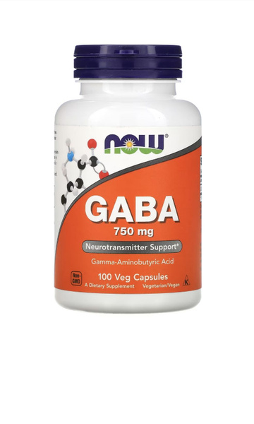 ГАМК NOW GABA 750 mg 100 капсул - купить с доставкой по выгодным ценам ...