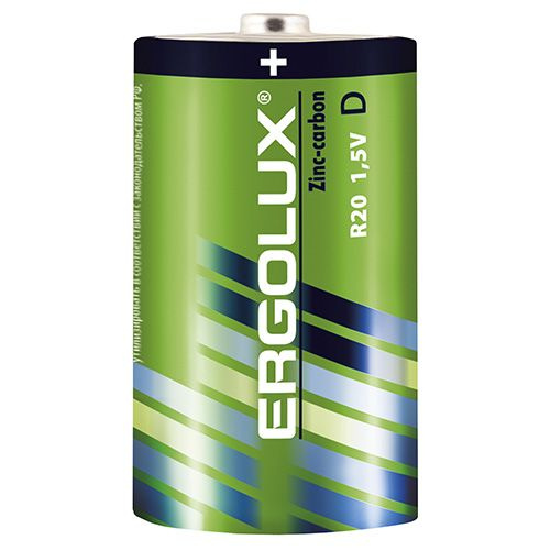 Ergolux Батарейка D, Солевой тип, 12 шт - купить с доставкой по ...
