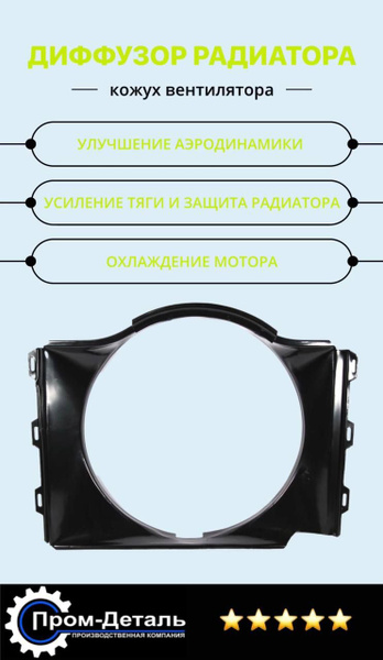 Диффузор радиатора УАЗ 469, 3151 (кожух вентилятора) АБС купить по ...