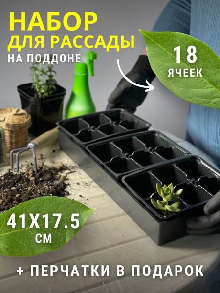 Ящик для рассады Профи 18 с ячейками 410*175*60мм купить по низкой цене ...