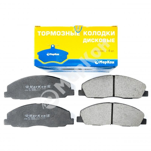 Колодка тормозная Газель Некст перед.(к-т 4 шт) (Маркон) без датч. износа