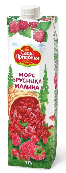 Морс "Сады Придонья" бруснично-малиновый 1л - купить с доставкой по ...
