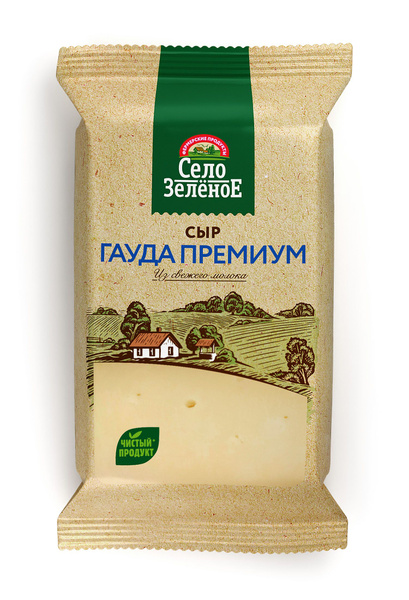 Сыр Село Зеленое Гауда Премиум, 40%, 200 г - купить с доставкой по ...